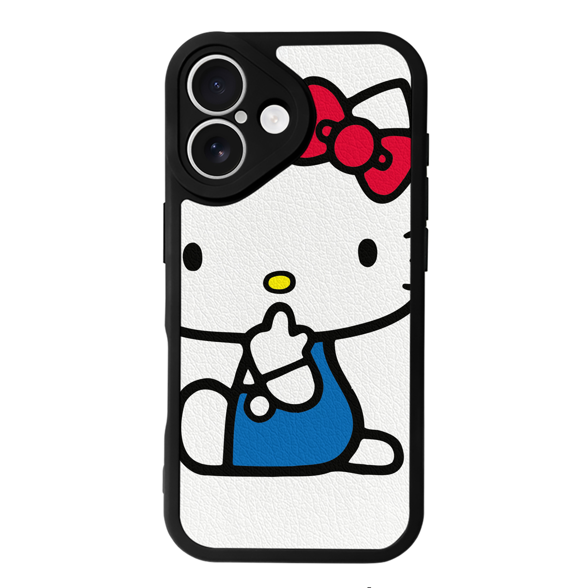 （画像用） Hello Kitty ハローキティ 【iPhone 16シリーズ対応】シリコンスマホケース（レザー調） 材質：シリコン